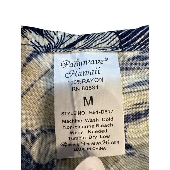 Palmwave Hawaii Floral Navy and White Mini  Dress Size M 100% Rayon NWT - Picture 6 of 7